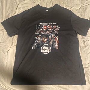 KISS Freedom to Rock Tour One Nation Graphic Band T-Shirt – XL